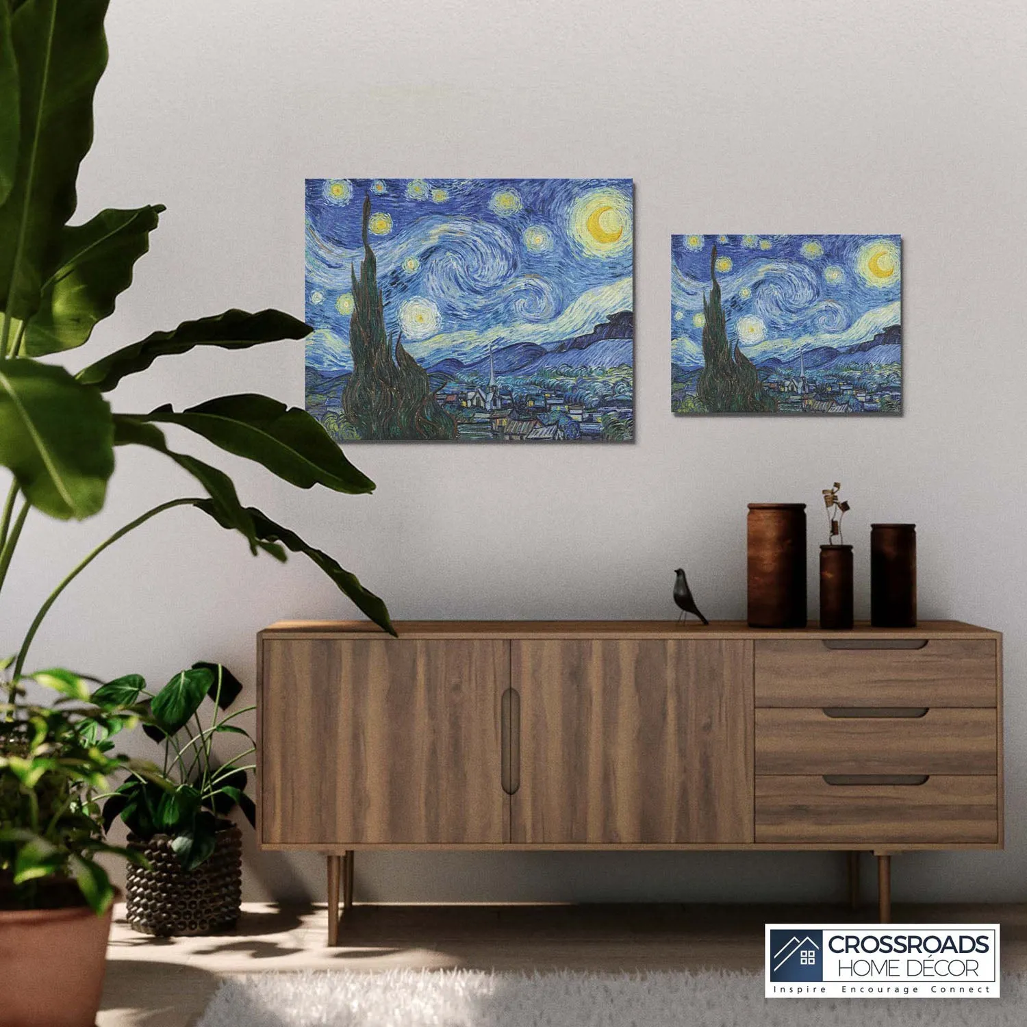 Starry Night Canvas Print, Van Gogh Wall Art, Starry Night Canvas Wall Art, Vincent Van Gogh Wall Art, Ready To Hang for Living Room Home Wall Art, C2436
