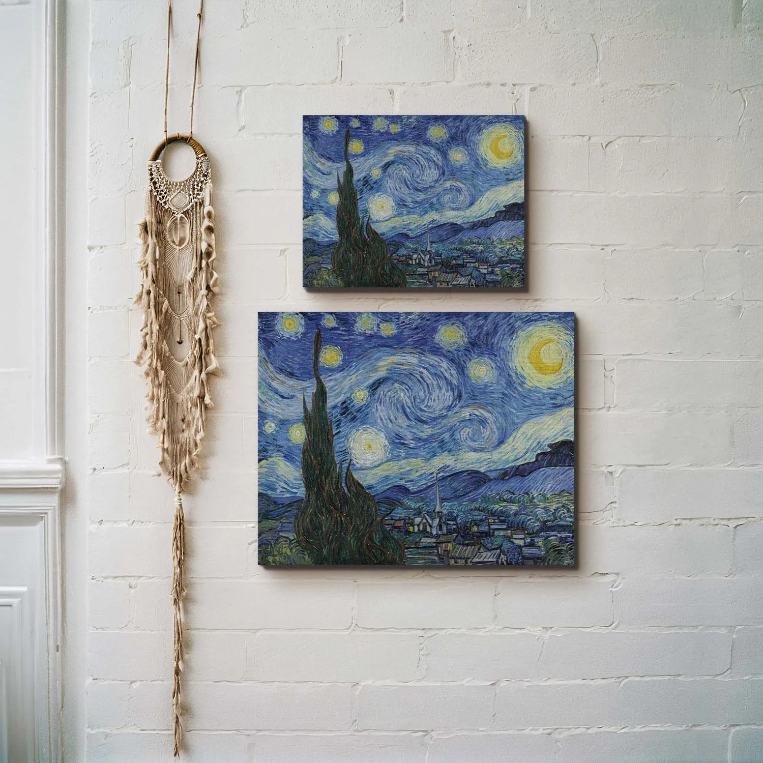 Starry Night Canvas Print, Van Gogh Wall Art, Starry Night Canvas Wall Art, Vincent Van Gogh Wall Art, Ready To Hang for Living Room Home Wall Art, C2436