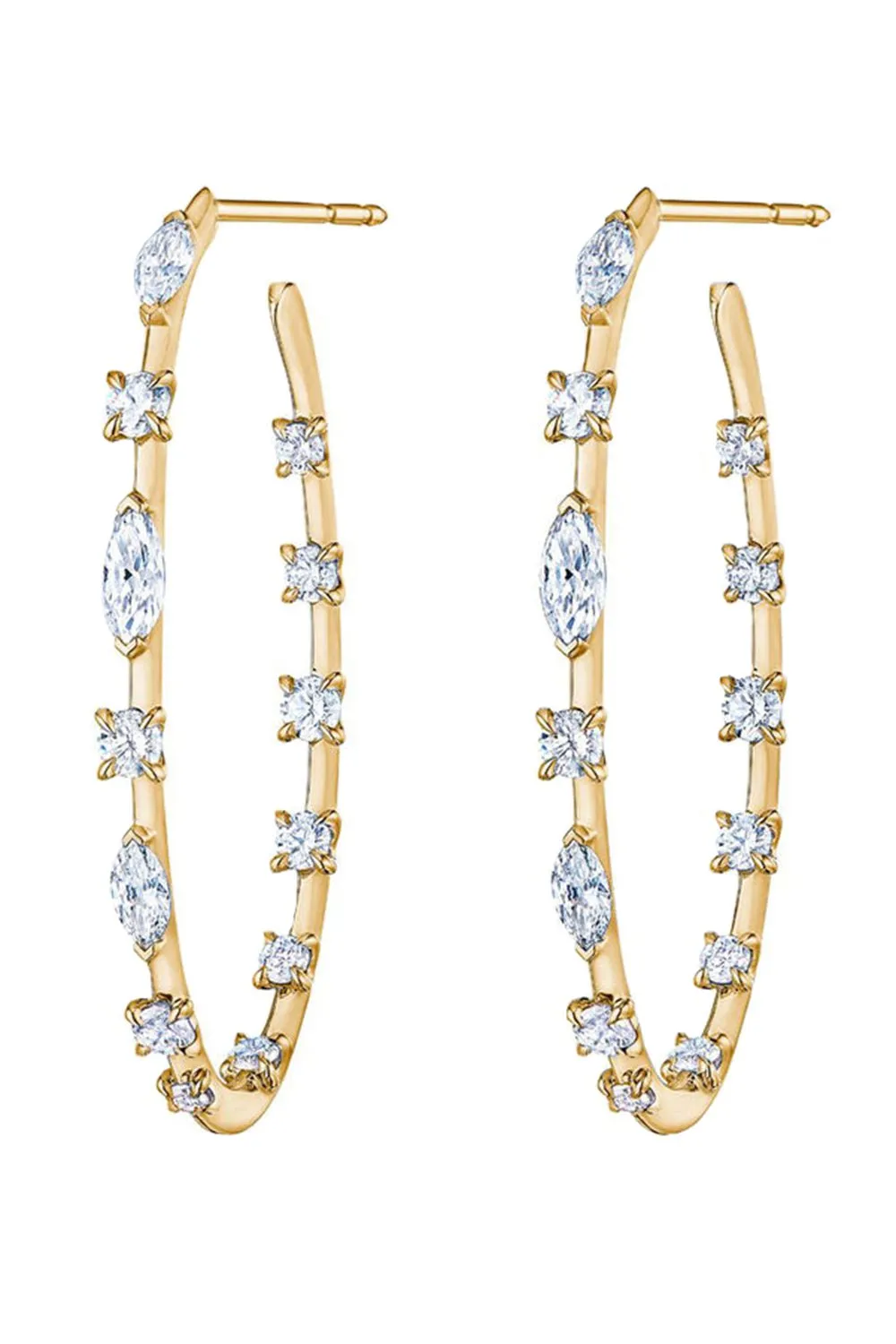 Starry Night Diamond Hoop Earrings
