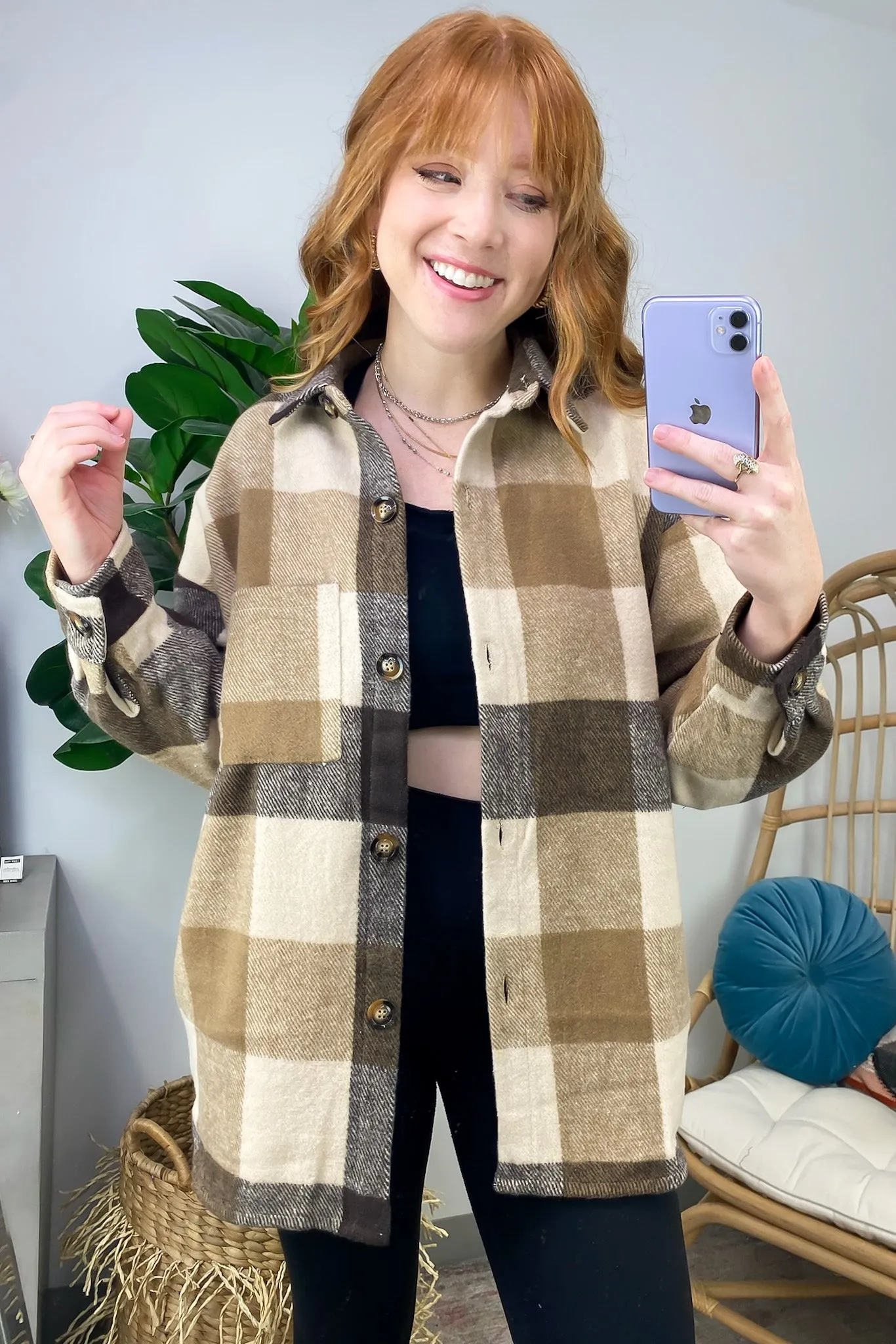 Tisla Oversized Plaid Shacket - FINAL SALE