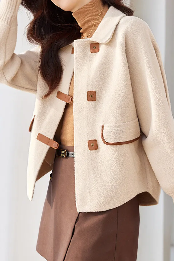 Versatile color-contrasting cardigan