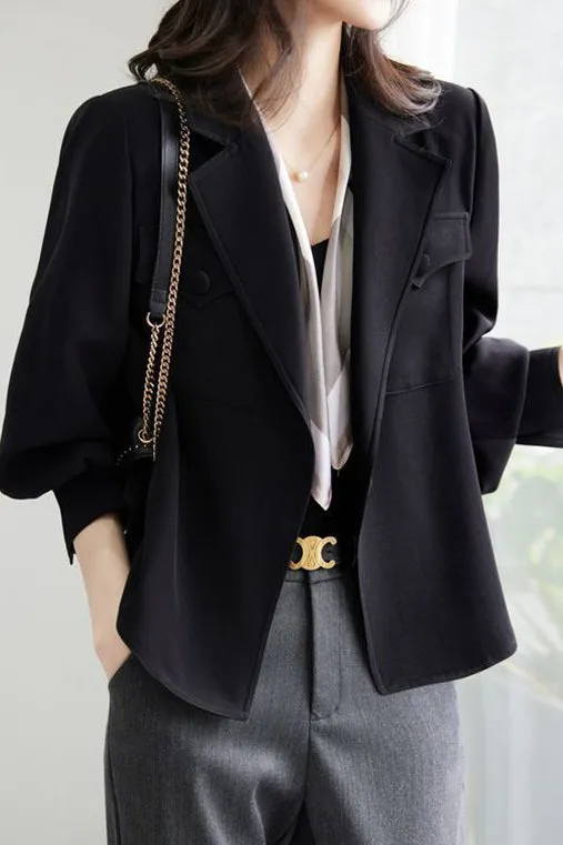 Versatile Solid Color Blazer