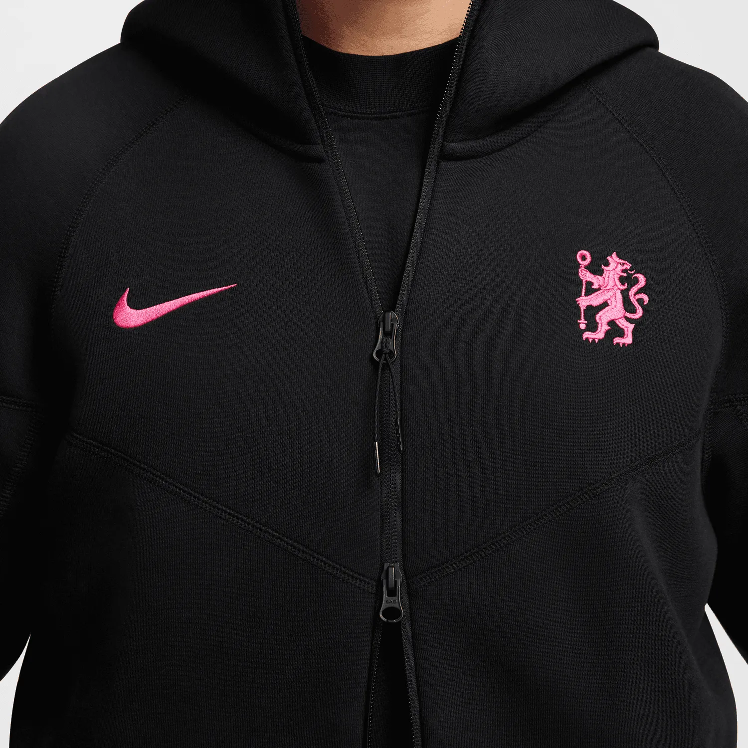 Veste Chelsea Tech Fleece 2024/2025 - Noir/Rose