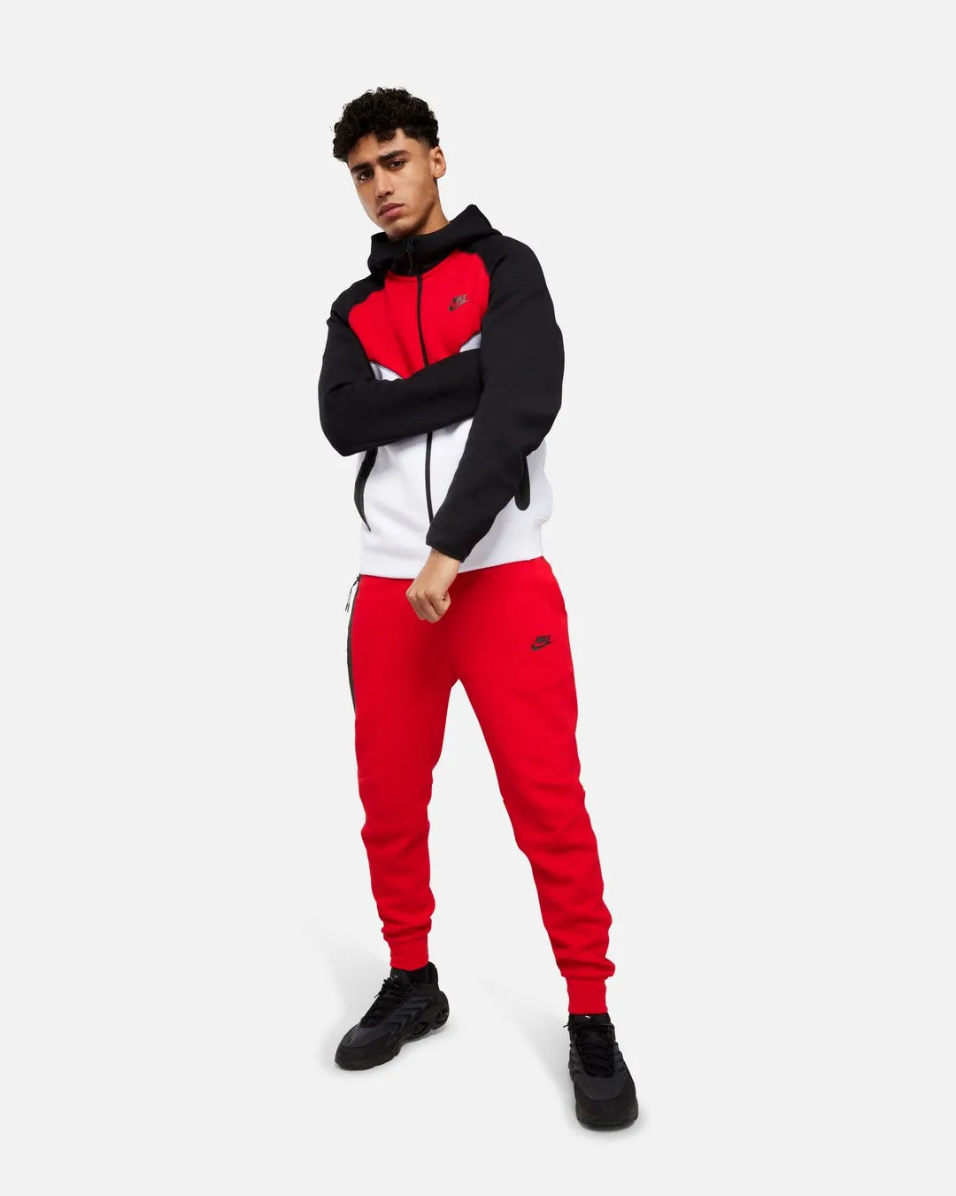 Veste Nike Tech Fleece -  Blanc/Noir/Rouge