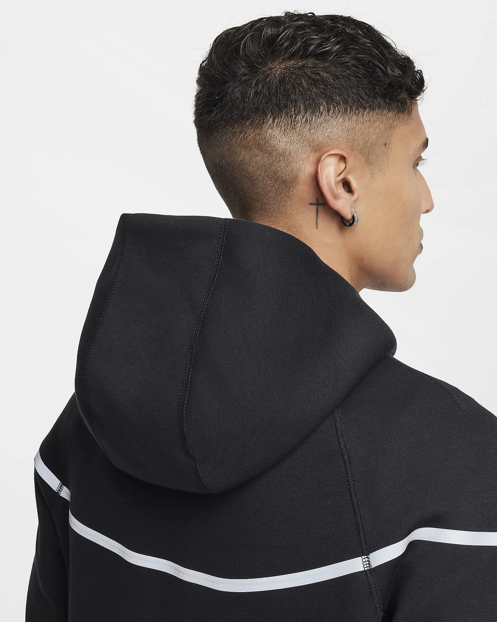 Veste Nike Tech Fleece Windrunner - Noir/Argent