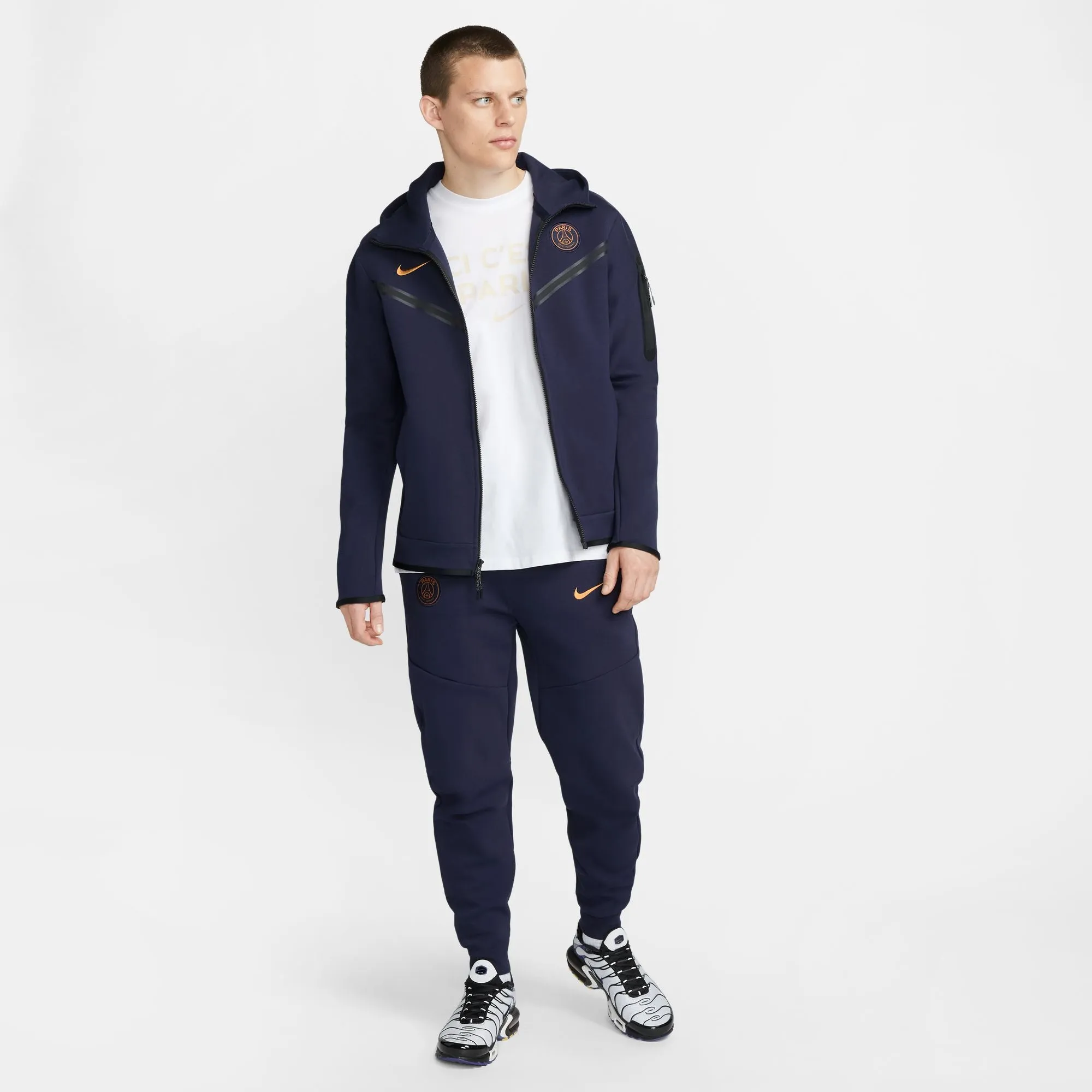 Veste PSG Tech fleece 2023/2024 - Bleu/Or