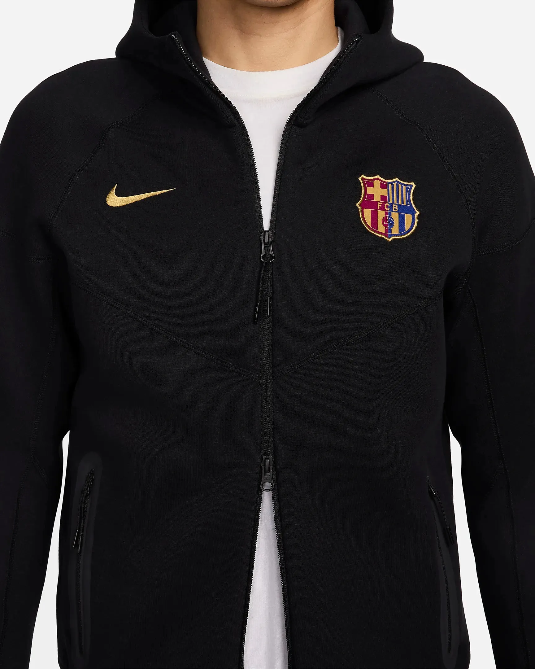 Veste Tech Fleece FC Barcelone 2024/2025 - Noir/Doré