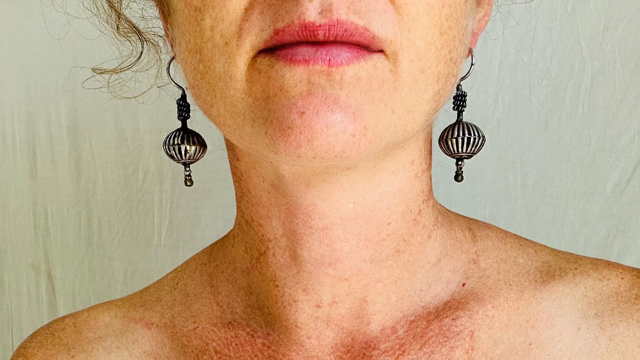 Vintage Silver Tribal Earrings. 2617